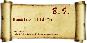 Bombicz Ilián névjegykártya